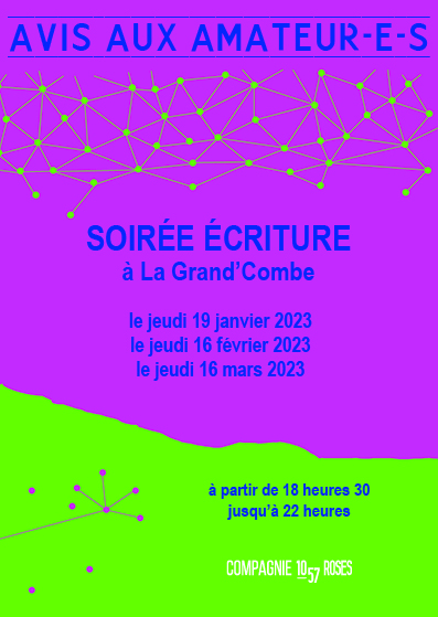 Trainance - De janvier à mars 2023, de nouvelles soirées d'écriture à la Grand'Combe