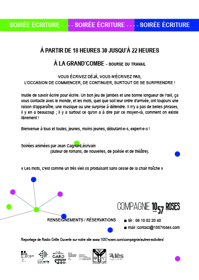 Trainance - De janvier à mars 2023, de nouvelles soirées d'écriture à la Grand'Combe