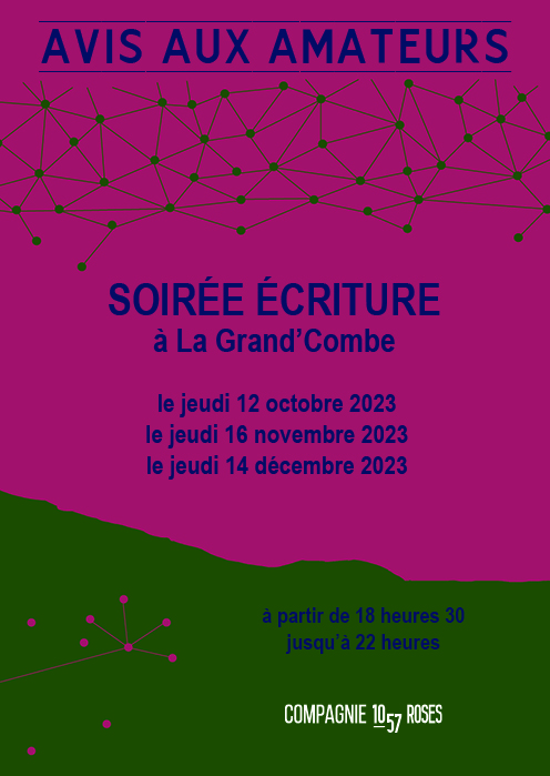 Trainance - Jeudi 12 octobre 2023 :  soirée d'écriture à la Grand'Combe