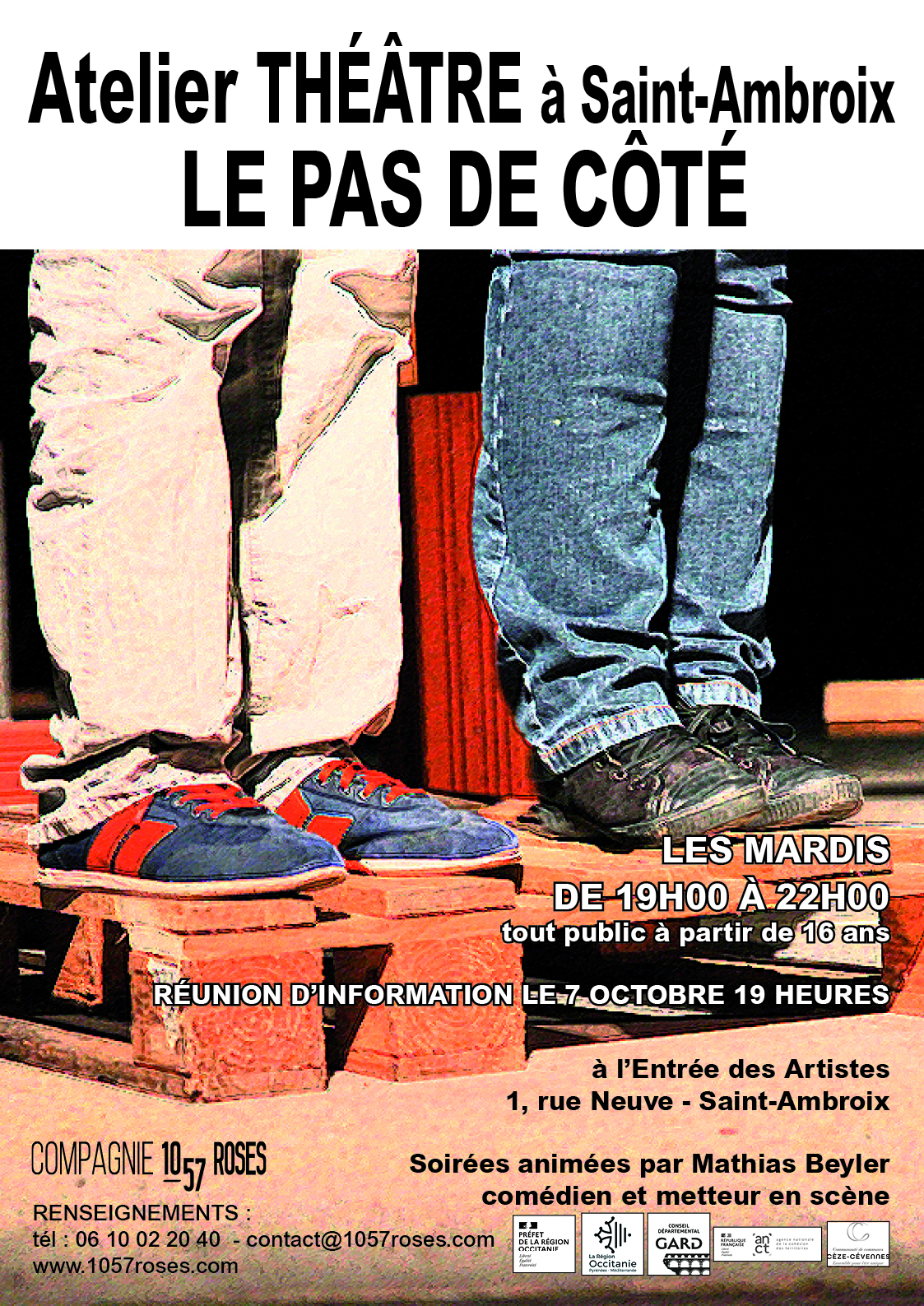 Trainance - Atelier le Pas de Côté Théâtre - Saint-Ambroix - réunion d'information mardi 7 octobre